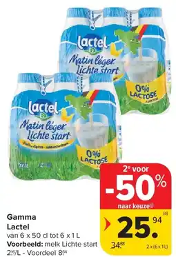Carrefour Gamma Lactel aanbieding