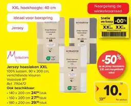 Carrefour Jersey hoeslaken XXL aanbieding