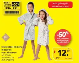 Carrefour Microvezel kamerjas met print voor kinderen aanbieding
