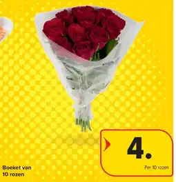 Carrefour Boeket van 10 rozen aanbieding