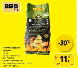 Carrefour Aanmaakblokjes houtwol aanbieding