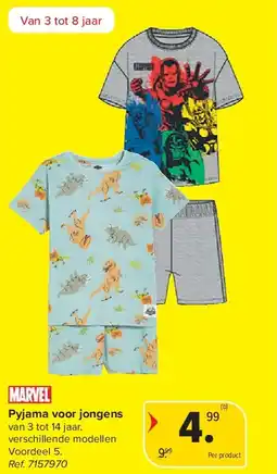 Carrefour Pyjama voor jongens aanbieding