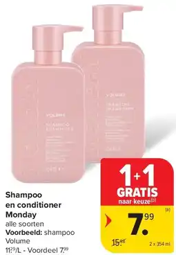 Carrefour Shampoo en conditioner Monday aanbieding