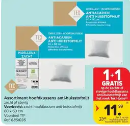 Carrefour Assortiment hoofdkussens anti-huisstofmijt aanbieding