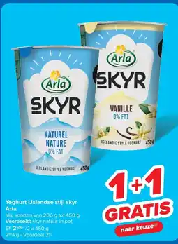 Carrefour Yoghurt IJslandse stijl skyr Arla aanbieding