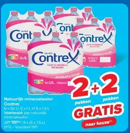 Carrefour Natuurlijk mineraalwater Contrex aanbieding