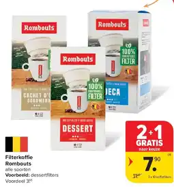 Carrefour Filterkoffie Rombouts aanbieding