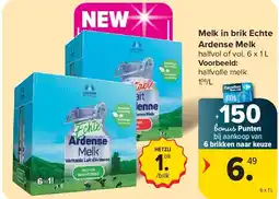 Carrefour Melk in brik Echte Ardense Melk aanbieding