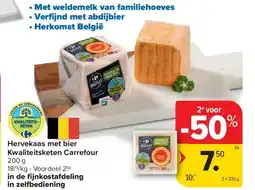 Carrefour Hervekaas met bier Kwaliteitsketen Carrefour aanbieding