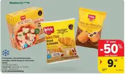 Carrefour Croissants, chocoladebroodjes, broodjes, bladerdeeg of mini-pizza Schär aanbieding