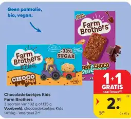 Carrefour Chocoladekoekjes Kids Farm Brothers aanbieding