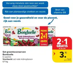 Carrefour Set groenteconserven Bonduelle aanbieding