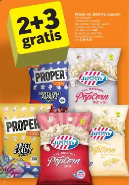 Albert Heijn Proper en Jimmy's popcorn aanbieding