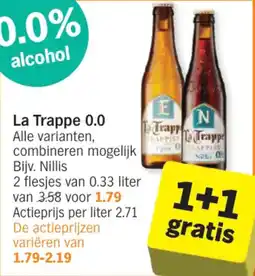 Albert Heijn La Trappe 0.0 aanbieding