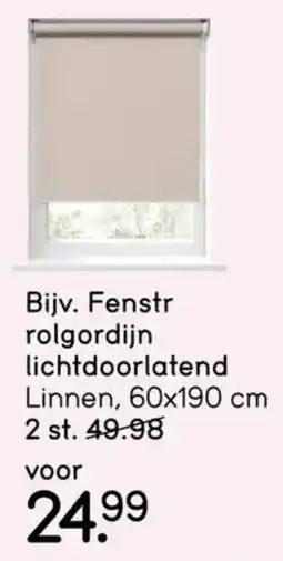 Leen Bakker Fenstr rolgordijn lichtdoorlatend aanbieding