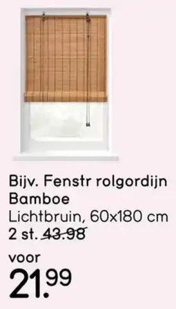 Leen Bakker Fenstr rolgordijn Bamboe aanbieding