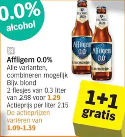 Albert Heijn Affligem 0.0% aanbieding
