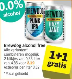 Albert Heijn Brewdog alcohol free aanbieding