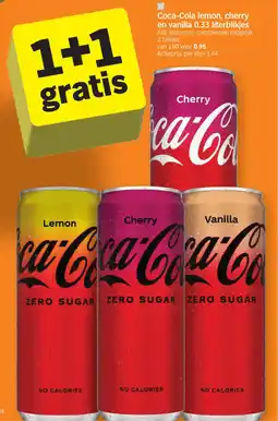 Albert Heijn Coca Cola lemon, cherry en vanilla aanbieding