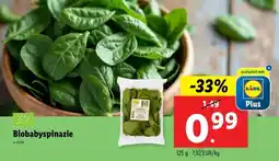 Lidl Biobabyspinazie aanbieding