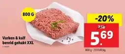 Lidl Varken & kalf bereid gehakt XXL aanbieding