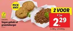 Lidl Vemondo Vegan gehakt of groenteburger aanbieding