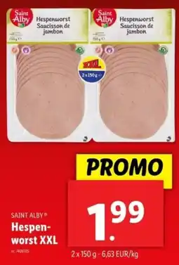 Lidl Saint Alby Hespenworst XXL aanbieding