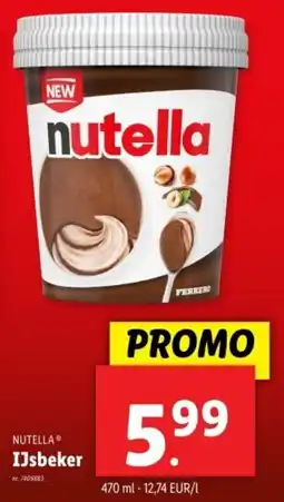 Lidl Nutella IJsbeker aanbieding