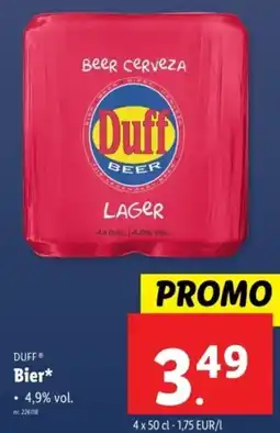 Lidl Duff Bier aanbieding