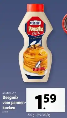 Lidl Mcennedy Deegmix voor pannenkoeken aanbieding