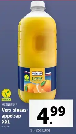 Lidl Mcennedy Vers sinaasappelsap XXL aanbieding
