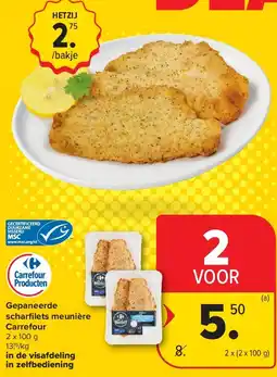 Carrefour Gepaneerde scharfi lets meunière Carrefour aanbieding
