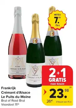 Carrefour Frankrijk Crémant d’Alsace Le Puits du Moine aanbieding