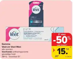 Carrefour Gamma Veet en Veet Men aanbieding