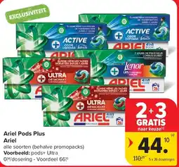 Carrefour Ariel Pods Plus Ariel aanbieding