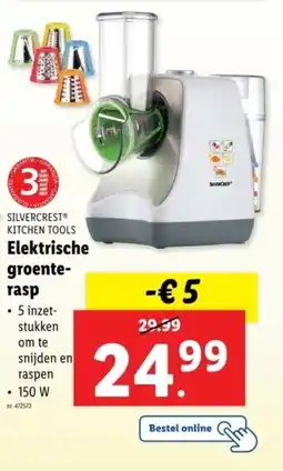 Lidl Silvercrest kitchen tools elektrische groente rasp aanbieding