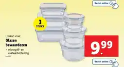 Lidl Livarno home glazen bewaardozen aanbieding