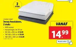 Lidl Livarno home jersey hoeslakens aanbieding