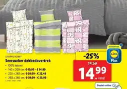 Lidl Livarno home seersucker dekbedovertrek aanbieding
