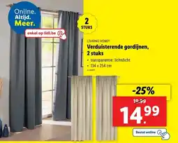 Lidl Livarno home verduisterende gordijnen aanbieding
