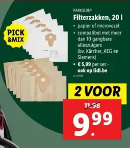 Lidl Parkside filterzakken aanbieding