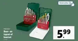 Lidl Parkside boor- en tapset of boorset aanbieding
