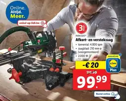 Lidl Parkside afkort en verstekzaag aanbieding