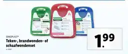 Lidl Sensiplast teken brandwonden of schaafwondenset aanbieding
