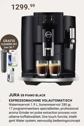 Jura E8 Piano Black Espressomachine Volautomatisch