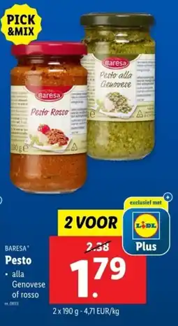 Lidl Baresa pesto aanbieding