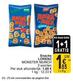 Cora Lorenz monster munch snacks aanbieding
