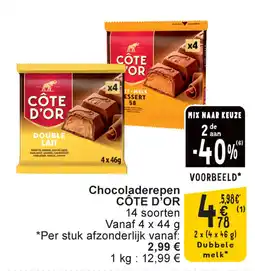 Cora Côte d'or chocoladerepen aanbieding