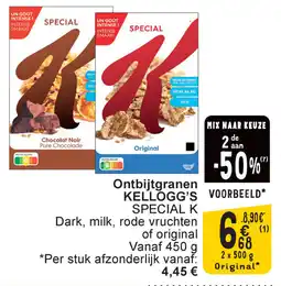 Cora Kellogg's special K ontbijtgranen aanbieding