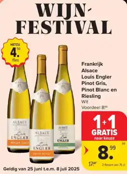 Carrefour Market Frankrijk alsace louis engler pinot gris pinot blanc en aanbieding